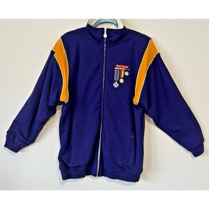 Y2K Rocawear Fleece Full Zip Jacket‎ Youth Large 14/16 Purple Streetwear Hip Hop